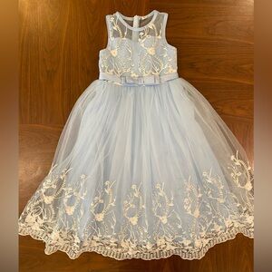 SHEIN Blue and White Cinderella Princess Dress Size 8